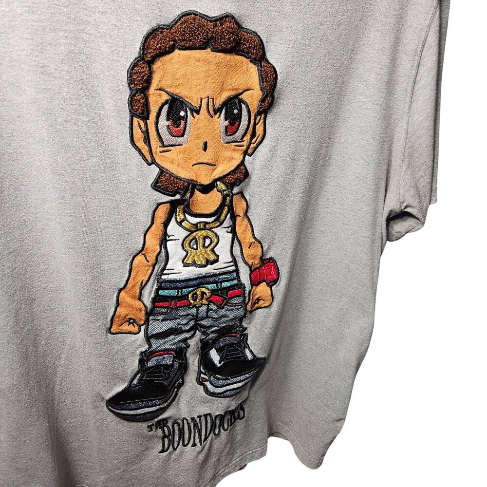 The Boondocks Graphic T-Shirt W/ Embroidered Huey… - image 2